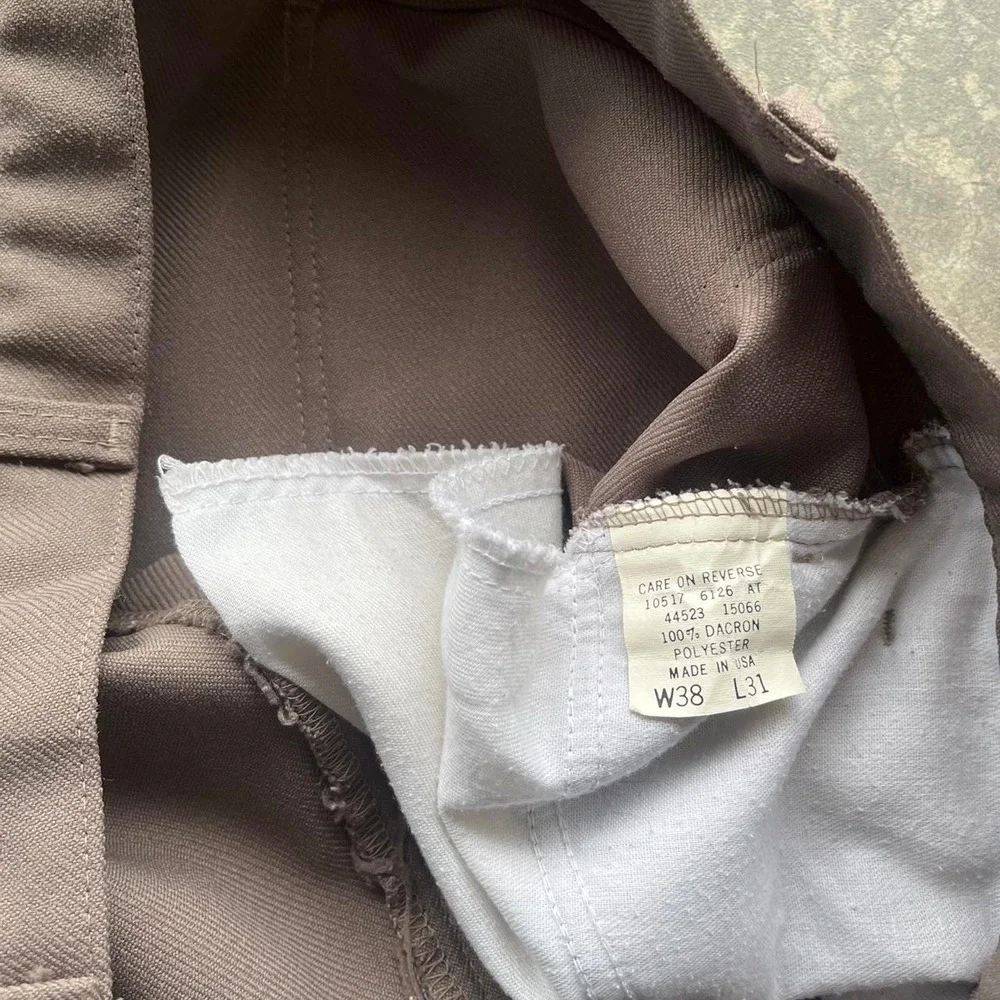 Vintage Levi's brown/grey trouser pants Scovill zipper Measures 36